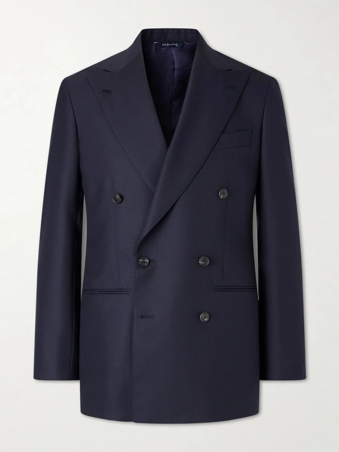 Double-Breasted Wool Suit Jacket - 1