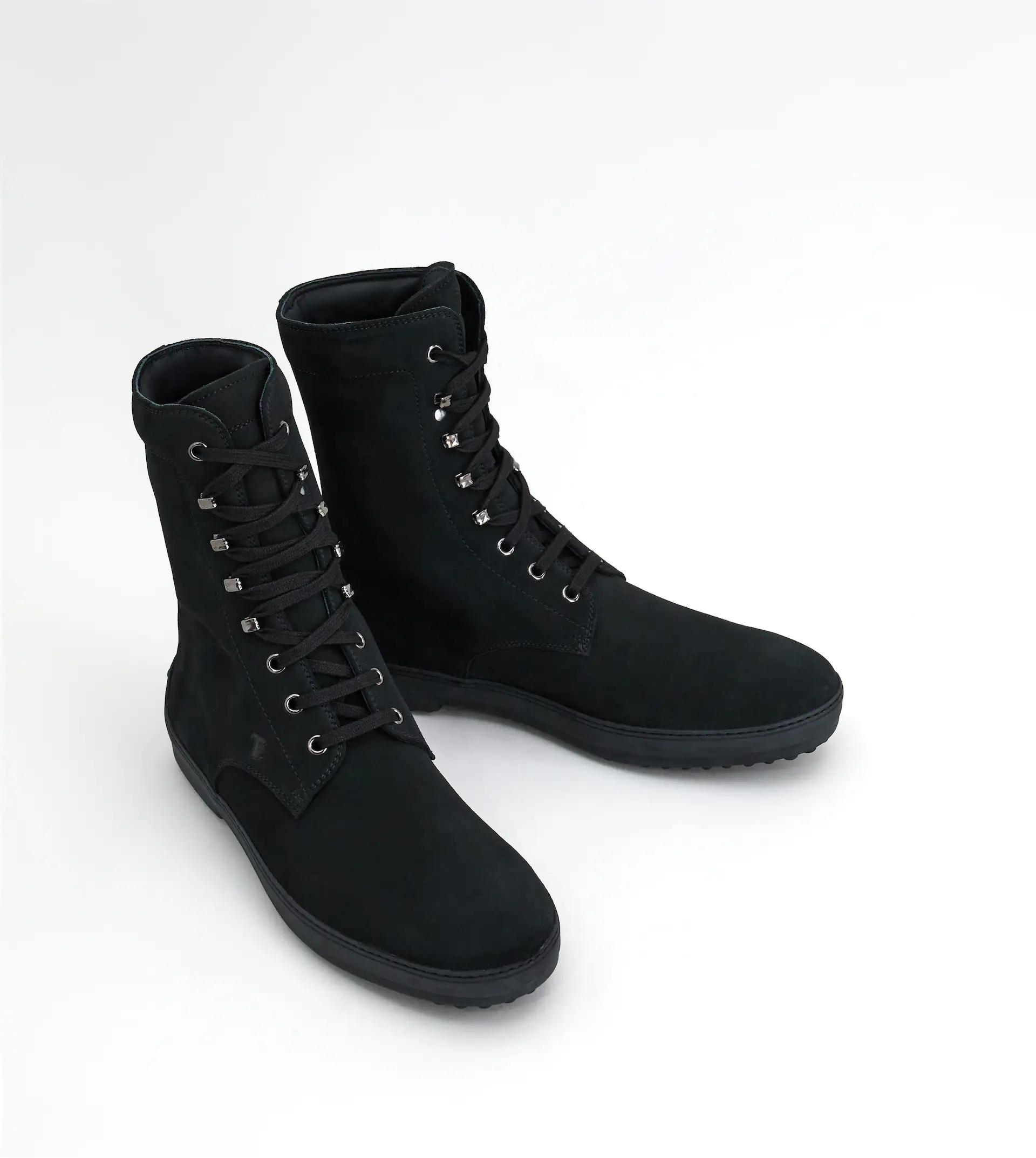 WINTER GOMMINO ANKLE BOOTS IN SUEDE - BLACK - 2