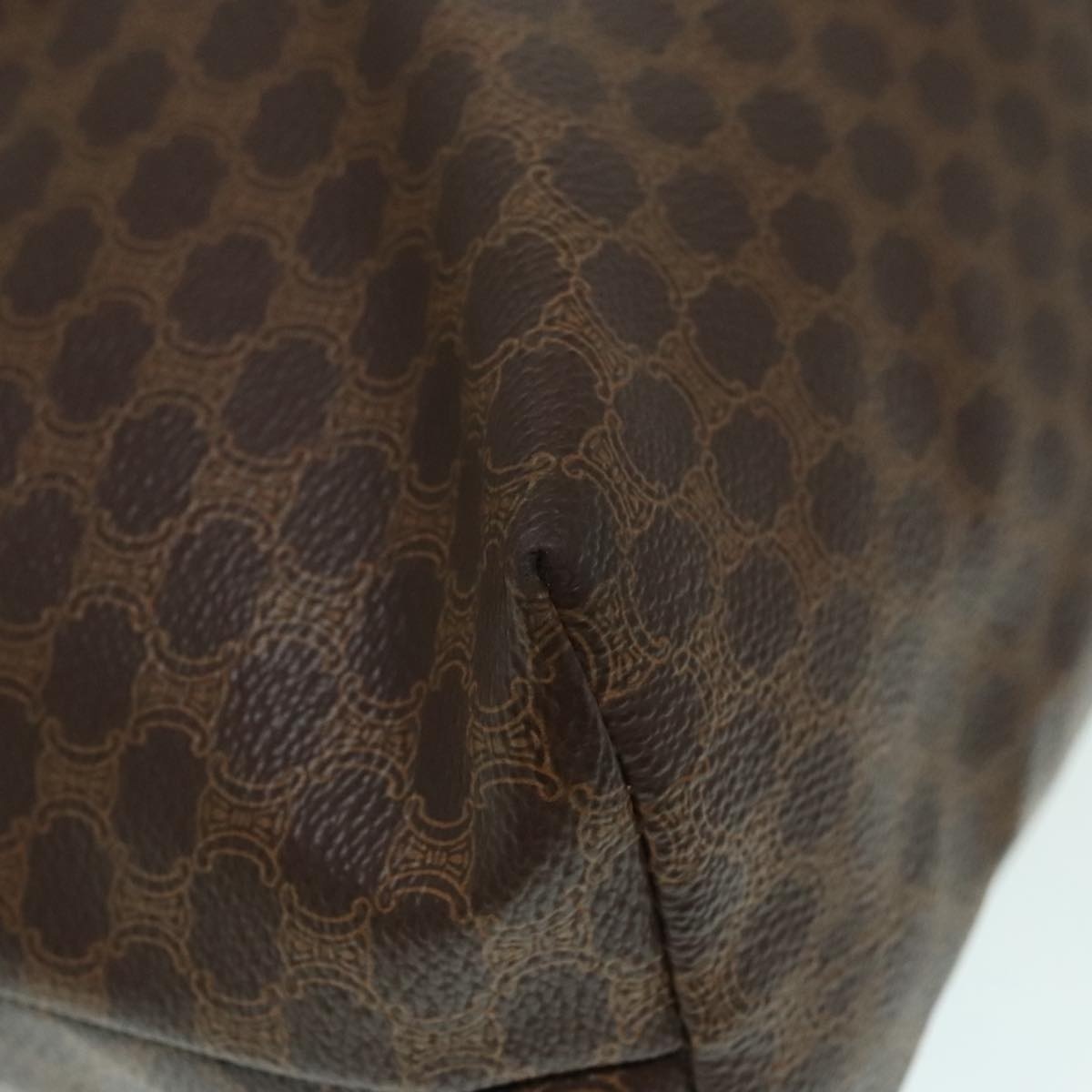 CELINE Macadam Canvas Tote Bag Pvc Leather Brown Gold - 16