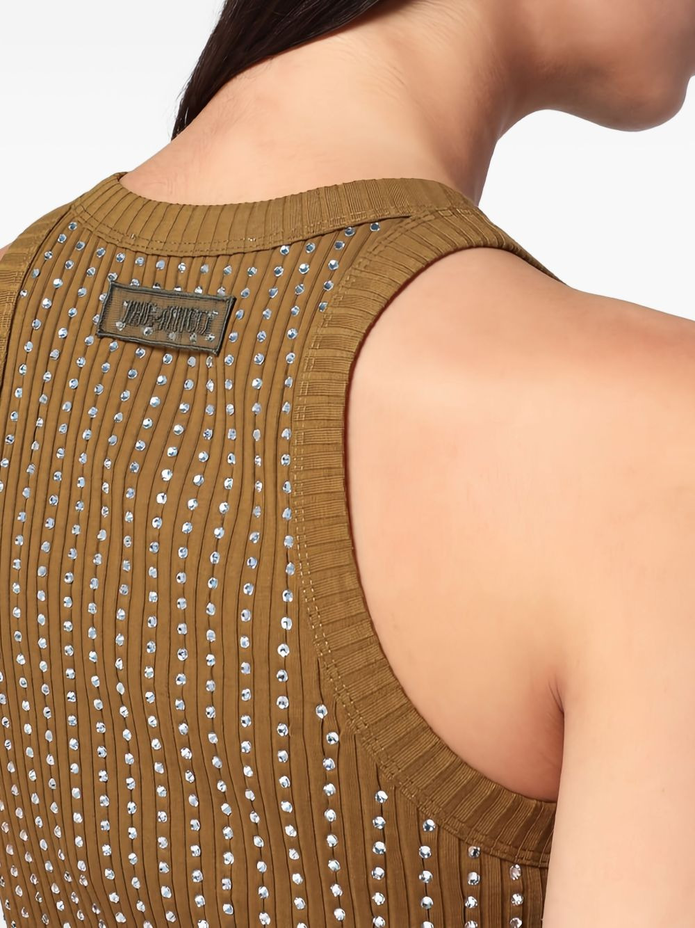 ribbed embellished midi dress - 4