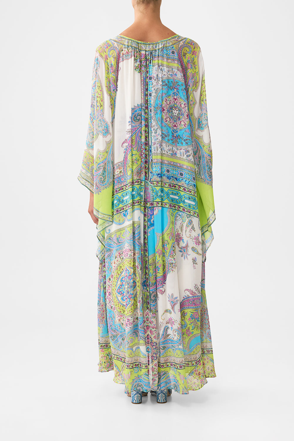 LONG DRESS WITH HANDKERCHIEF SLEEVE - 3