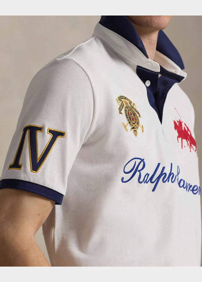 Classic Fit Crest Mesh Polo Shirt 5
