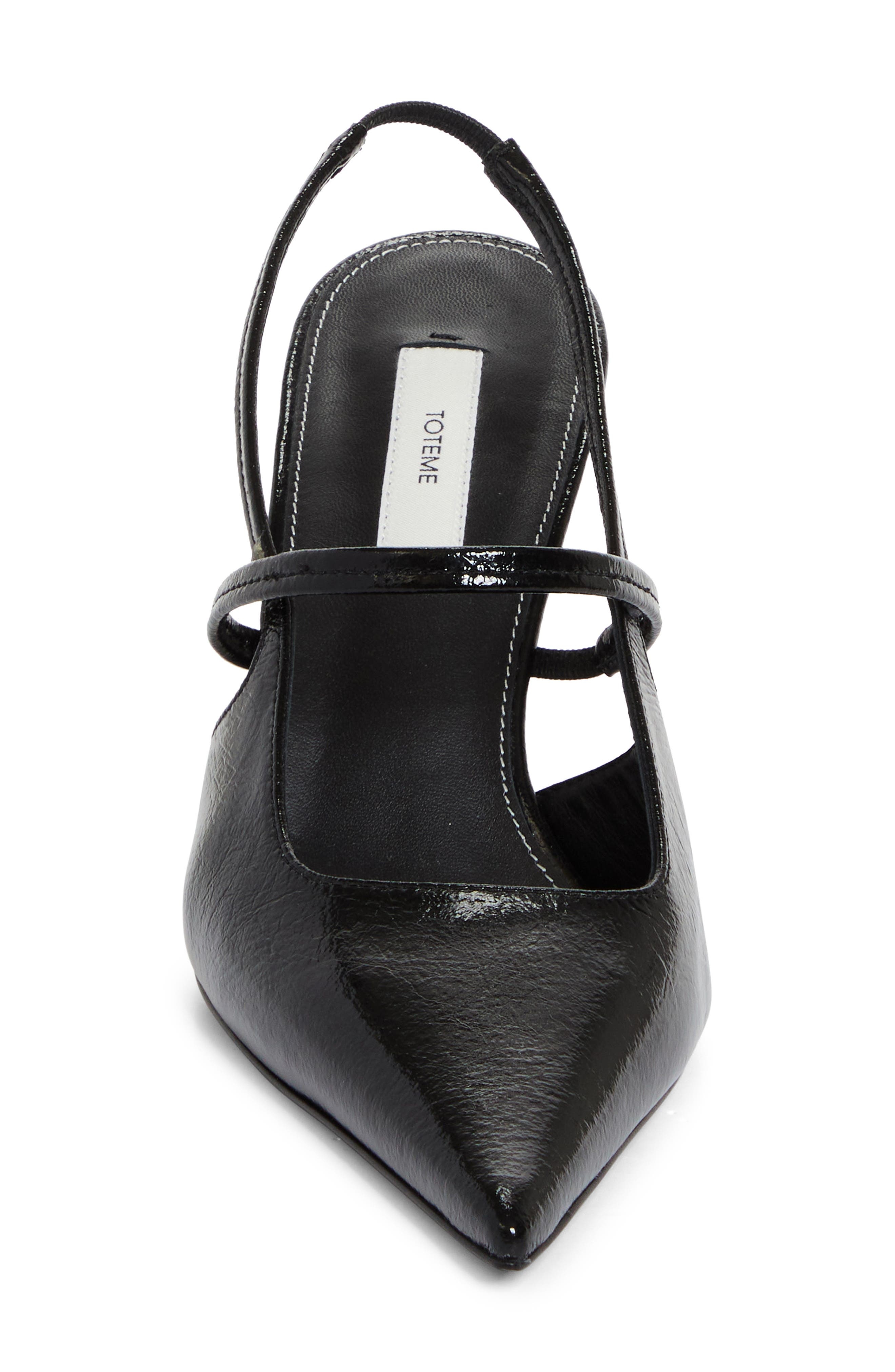 TOTEME Sharp Pointed Toe Slingback Pump in Black at Nordstrom - 4