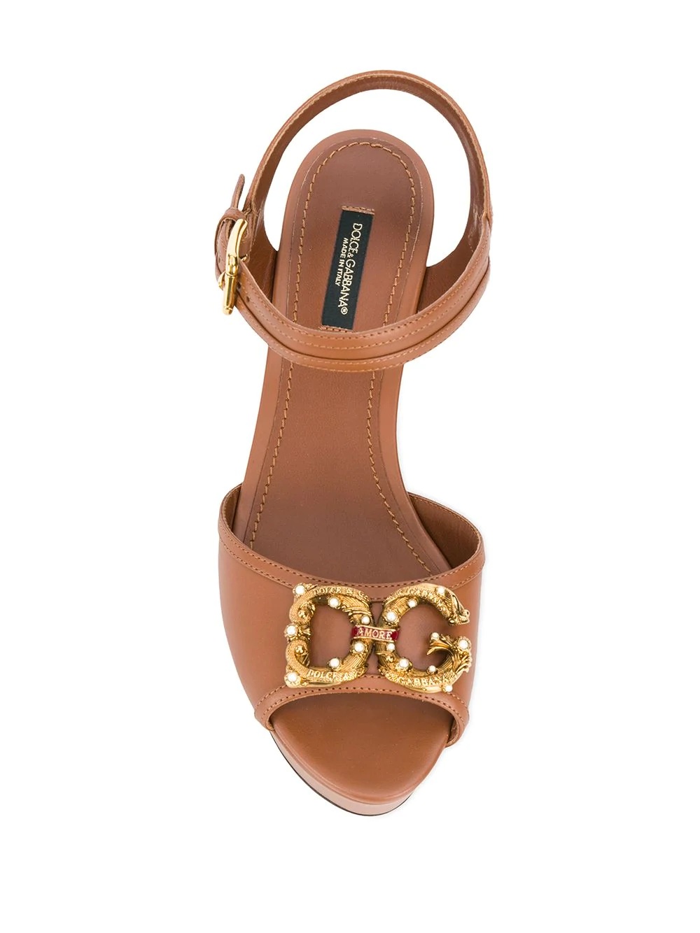 embellished wedge sandals - 4