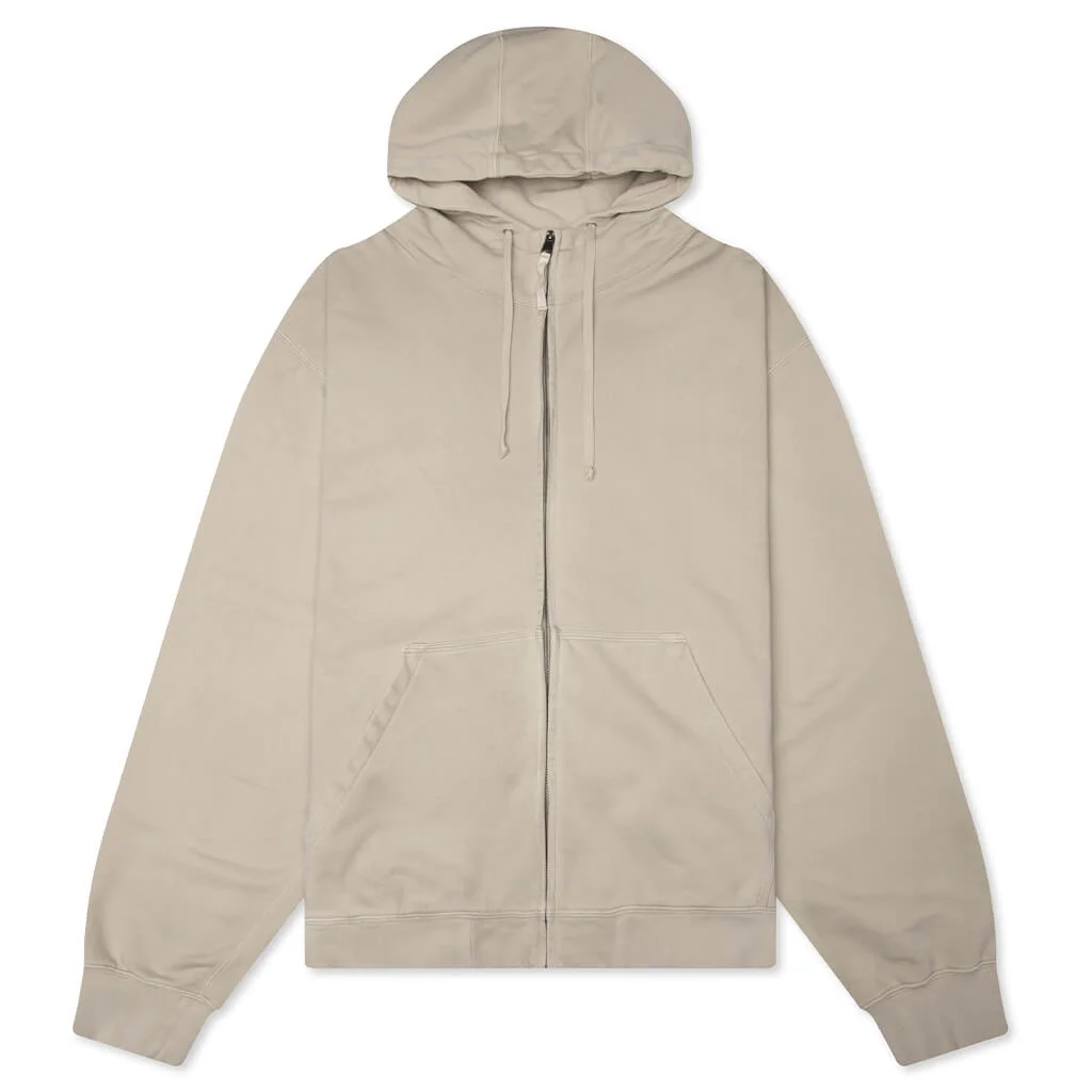 OVERSIZE ZIP-UP SWEATSHIRT - NATURAL - 1