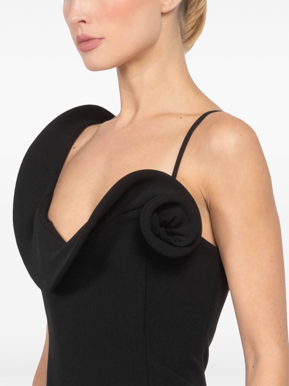 floral-appliqué dress - 6