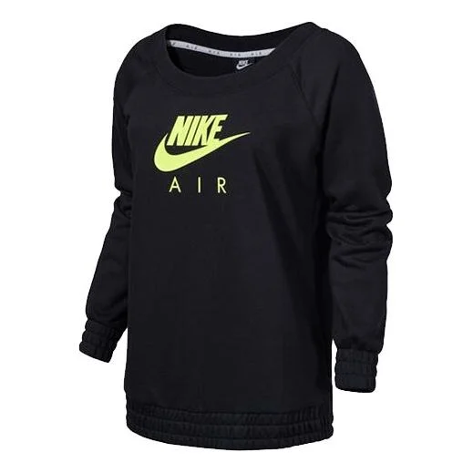 (WMNS) Nike Air Casual Loose Round Neck Pullover 'Black' CU5427-011 - 1
