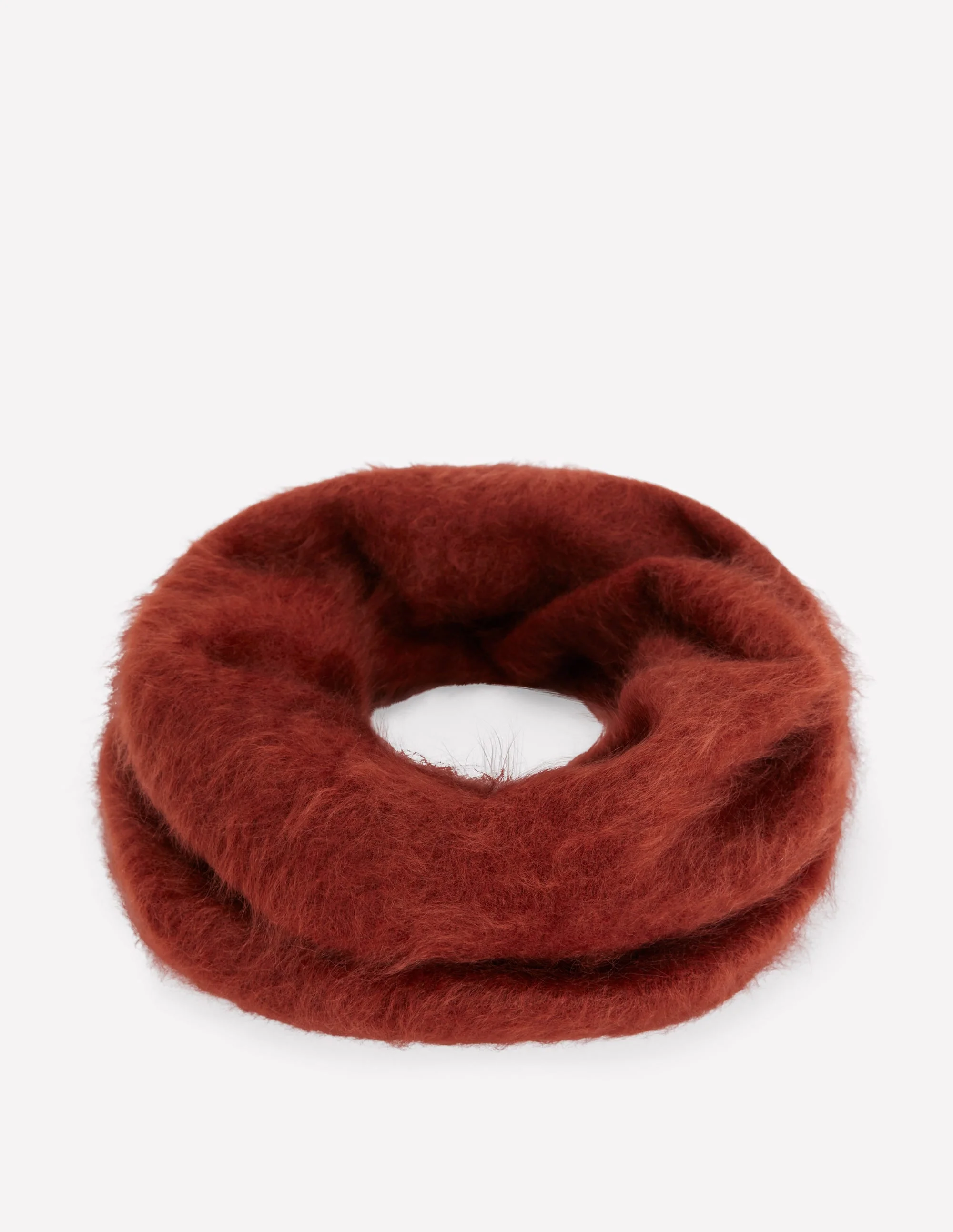 Brushed Cashmere Snood-Burnt Orange - 1