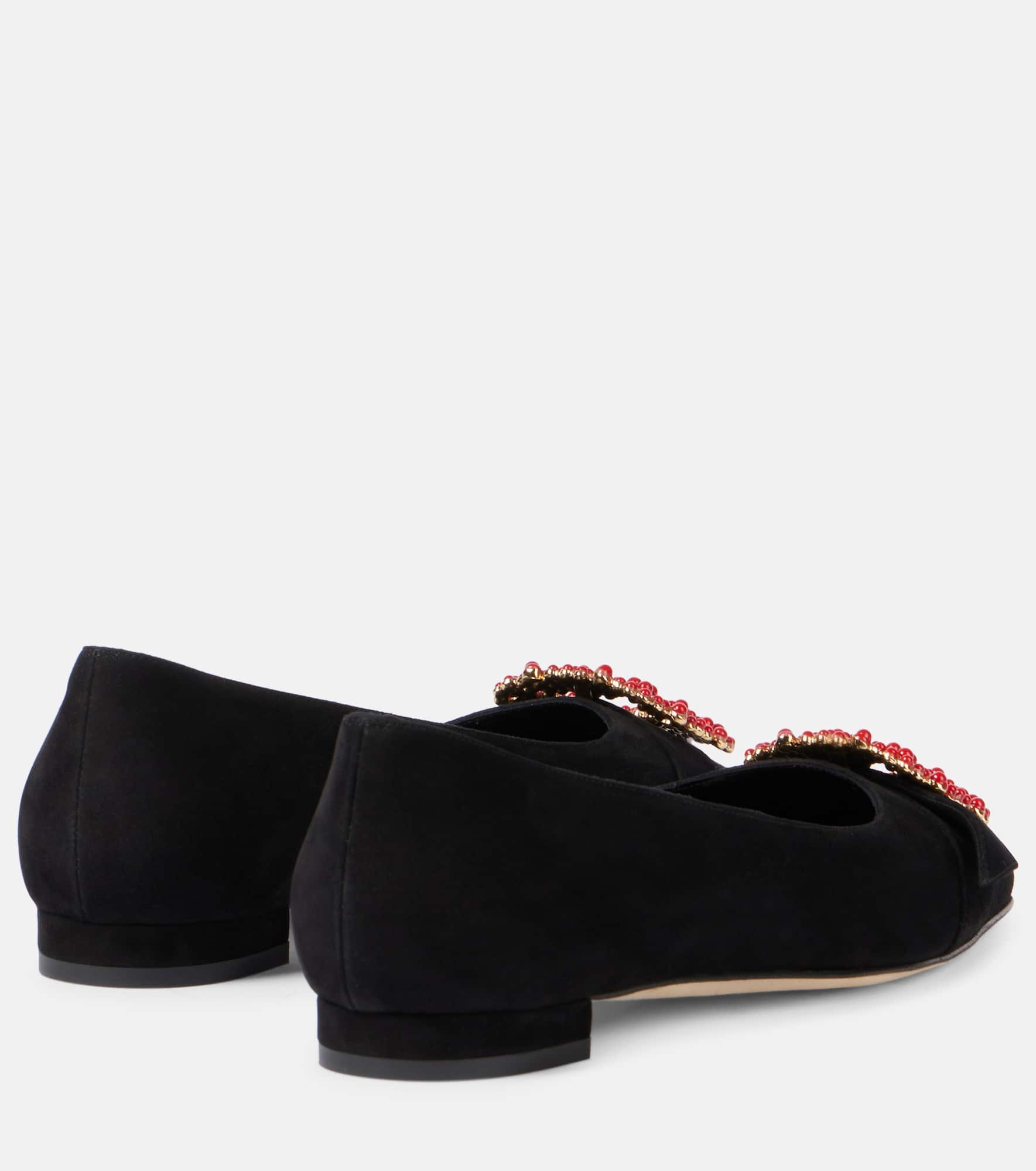 Gifla embellished suede ballet flats - 2