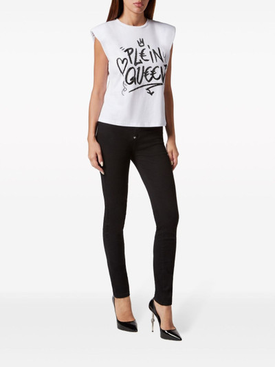 PHILIPP PLEIN Sexy Pure crystals-embellished sleeveless T-shirt outlook