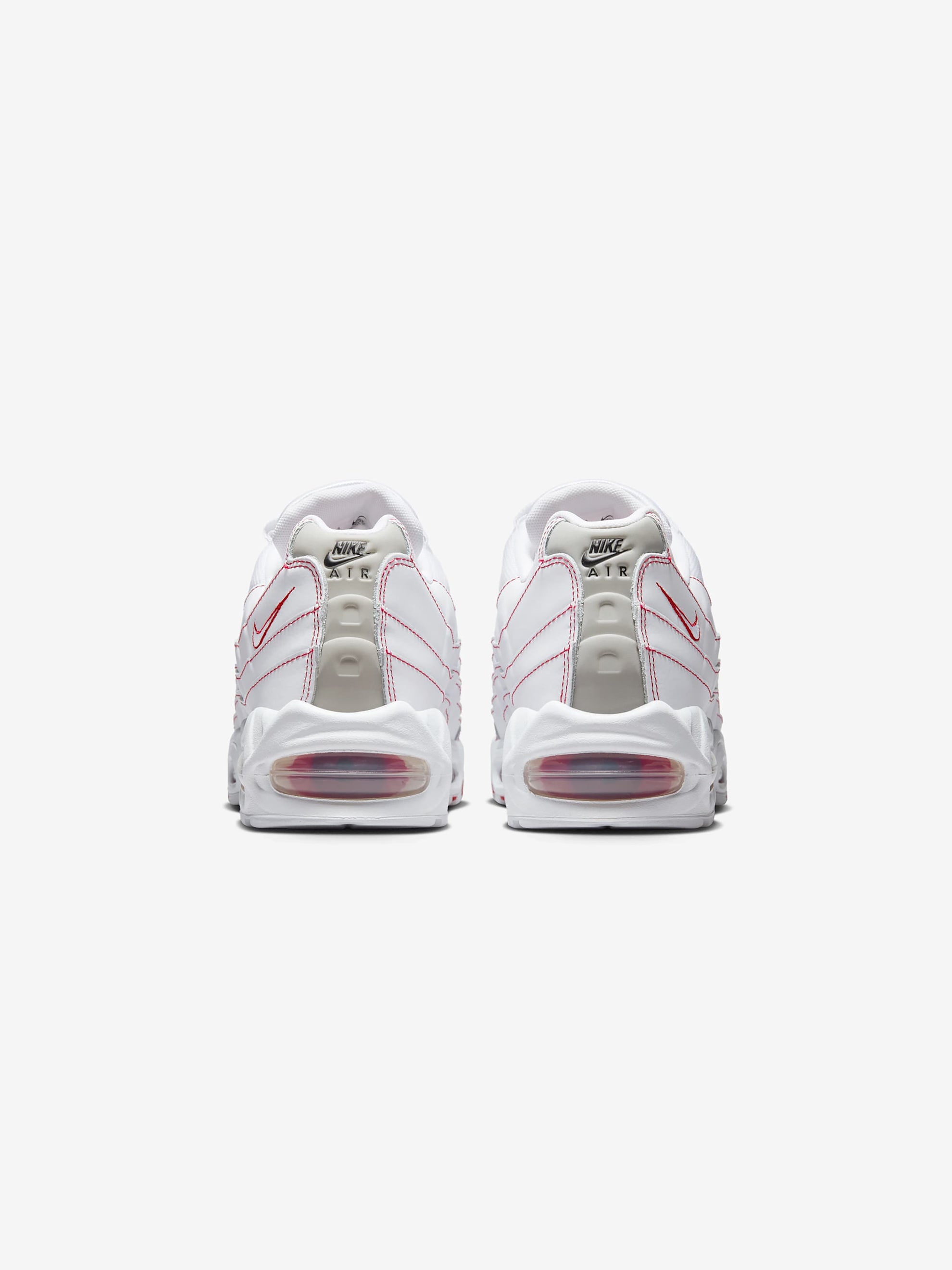 NIKE AIR MAX 95 OG (WHITE/WHITE-UNIVERSITY RED-WOLF GREY) - 4