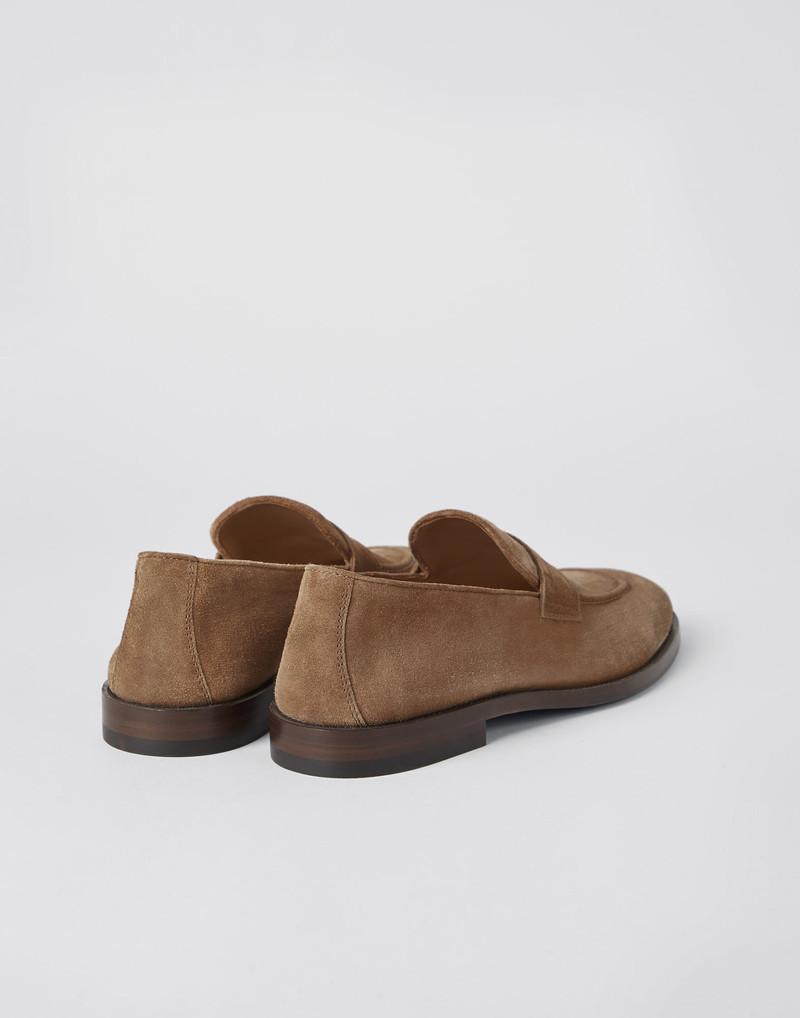 Brunello Cucinelli Suede penny loafers outlook