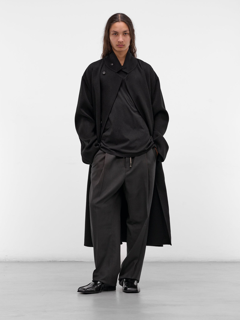 ssstein Black Wool-Cashmere Belted Coat outlook