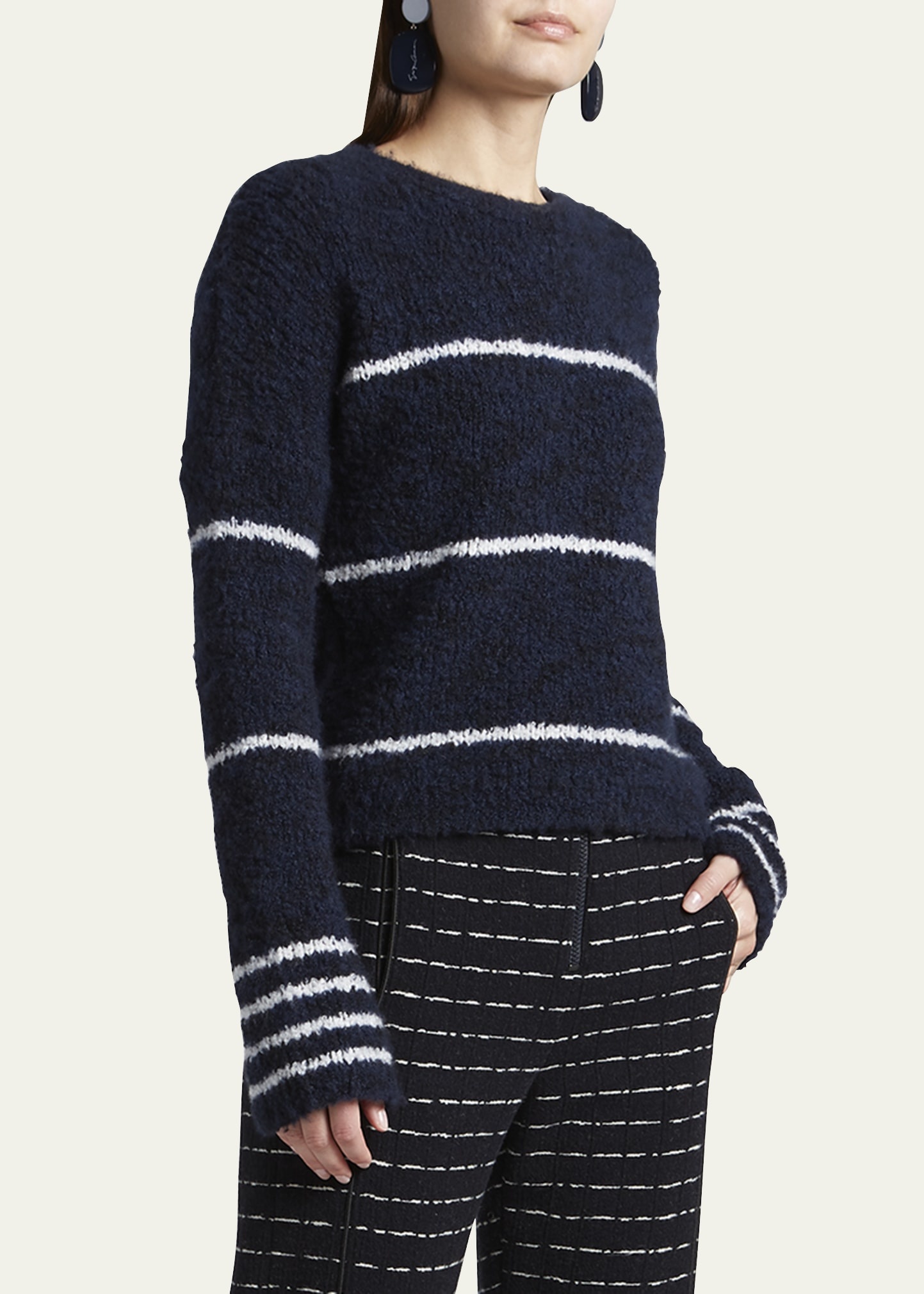 Striped Cashmere Pullover - 4