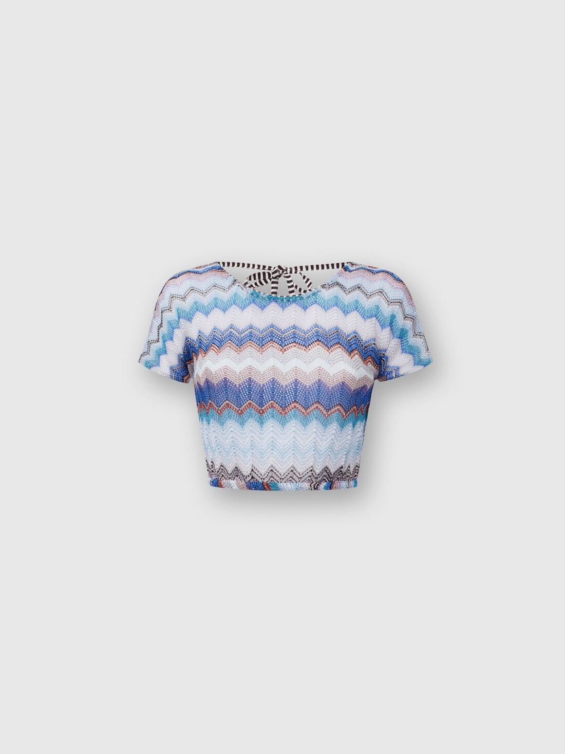 Crochet crop top with open back - 1
