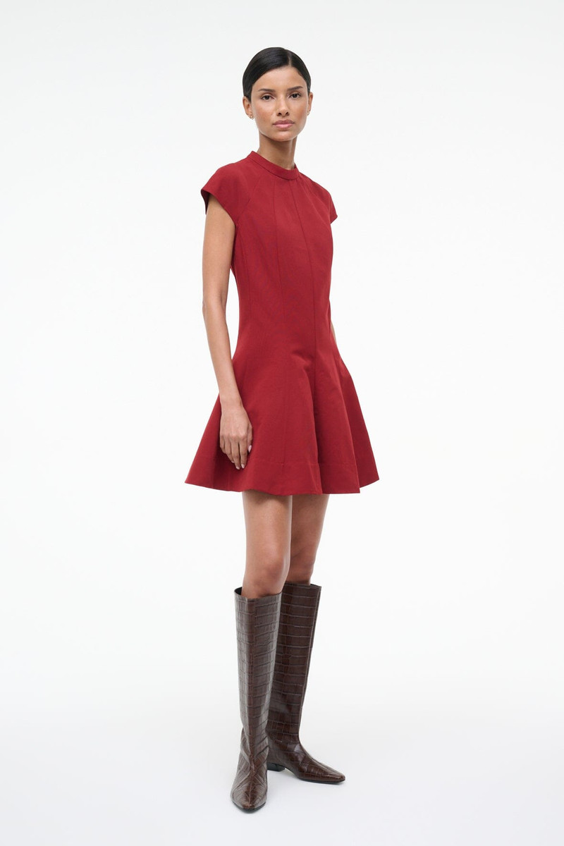 STAUD STAUD ELLIE DRESS POMEGRANATE outlook