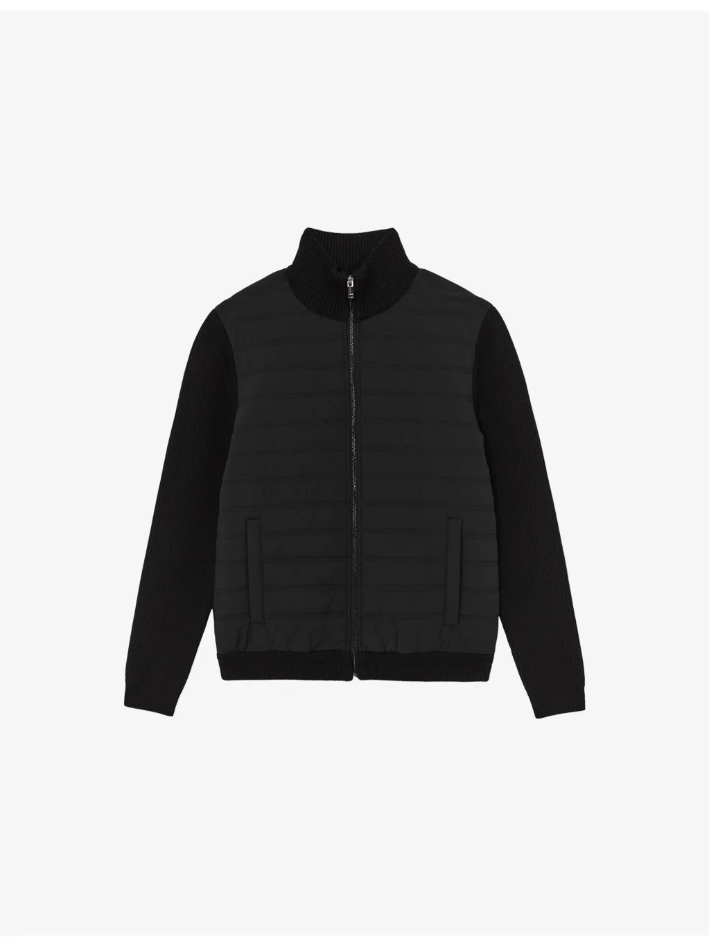 Townsend Funnel-Neck Ribbed-Neck Jacket - 1