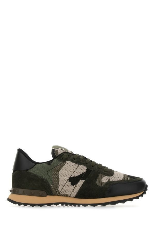 Multicolor fabric and leather Rockrunner Camouflage sneakers - 1