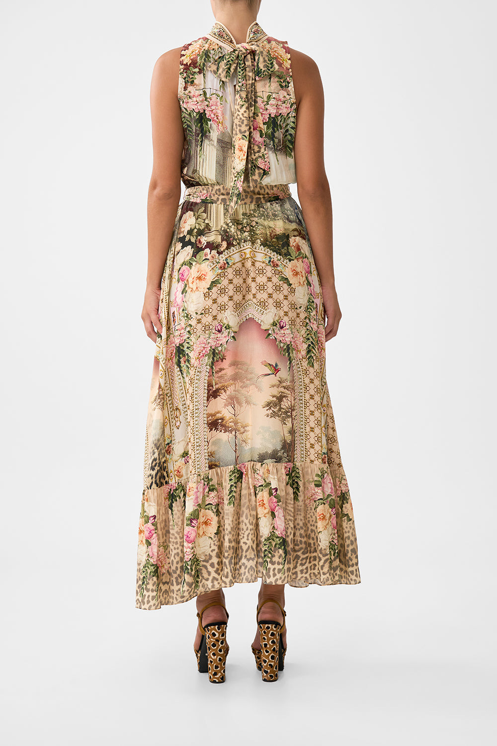 NECKTIE DRESS WITH ELASTICATED WAIST - 3