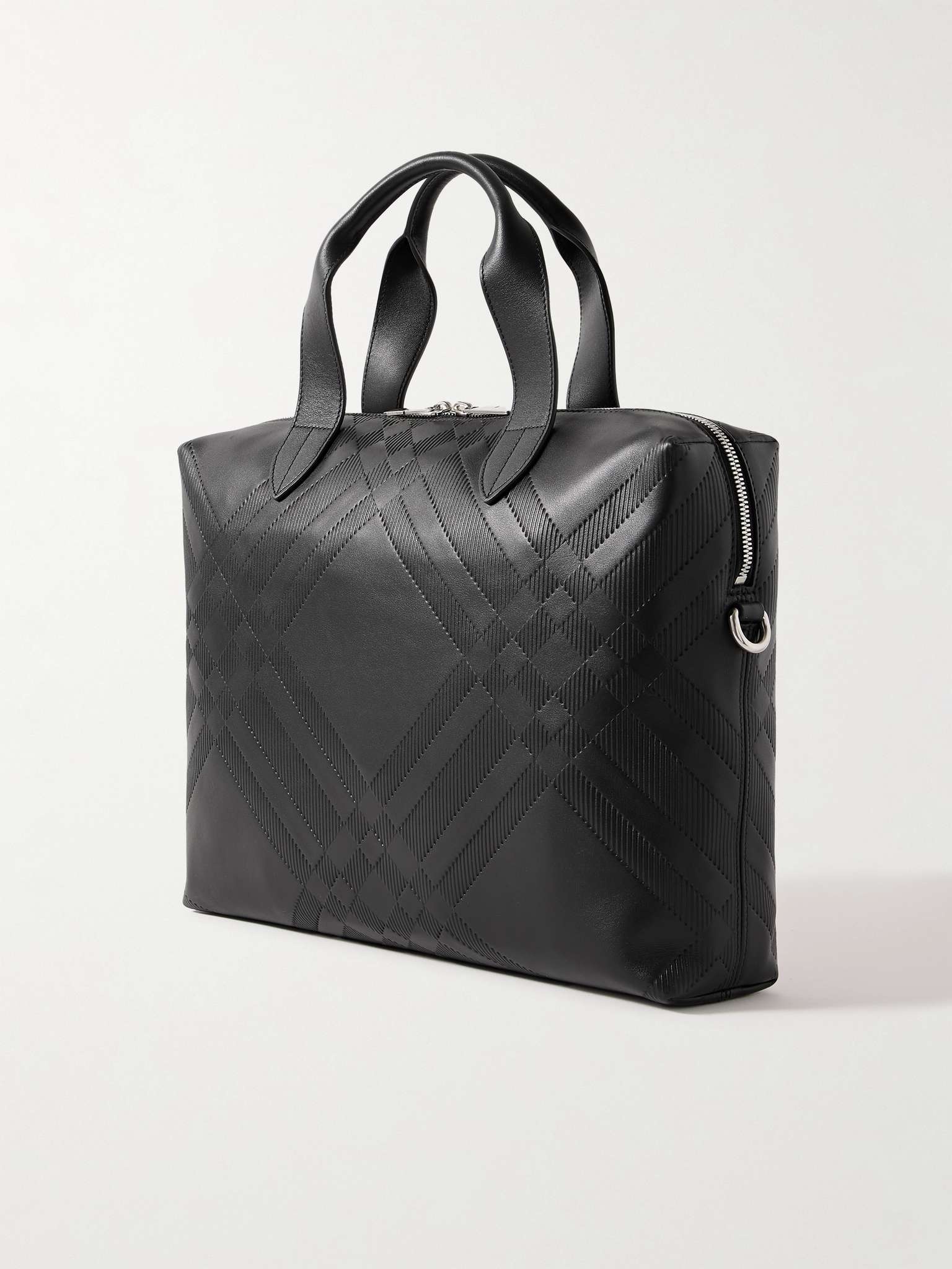 Embossed Leather Briefcase - 4
