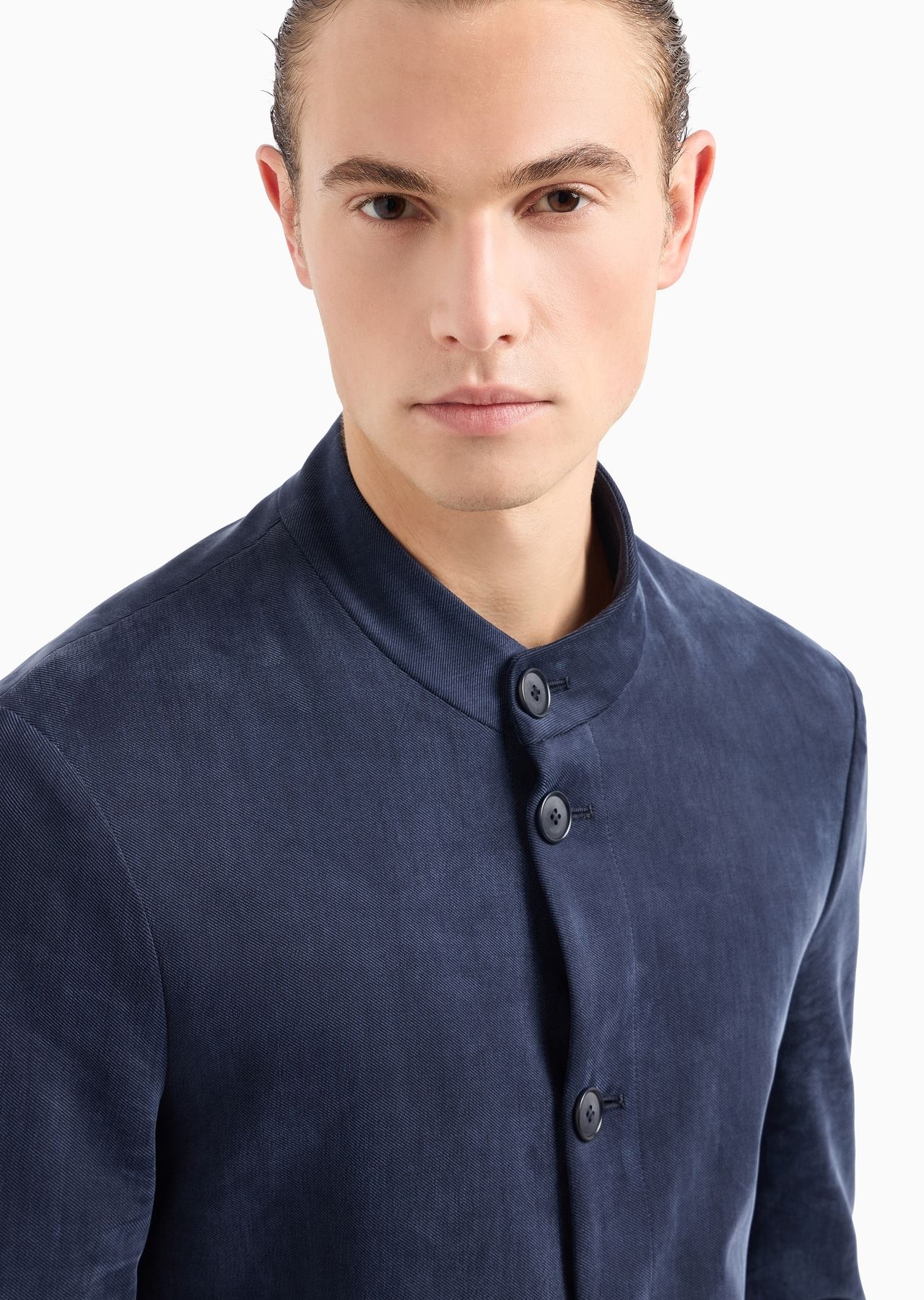 Single-breasted jacket in cupro jersey - 5