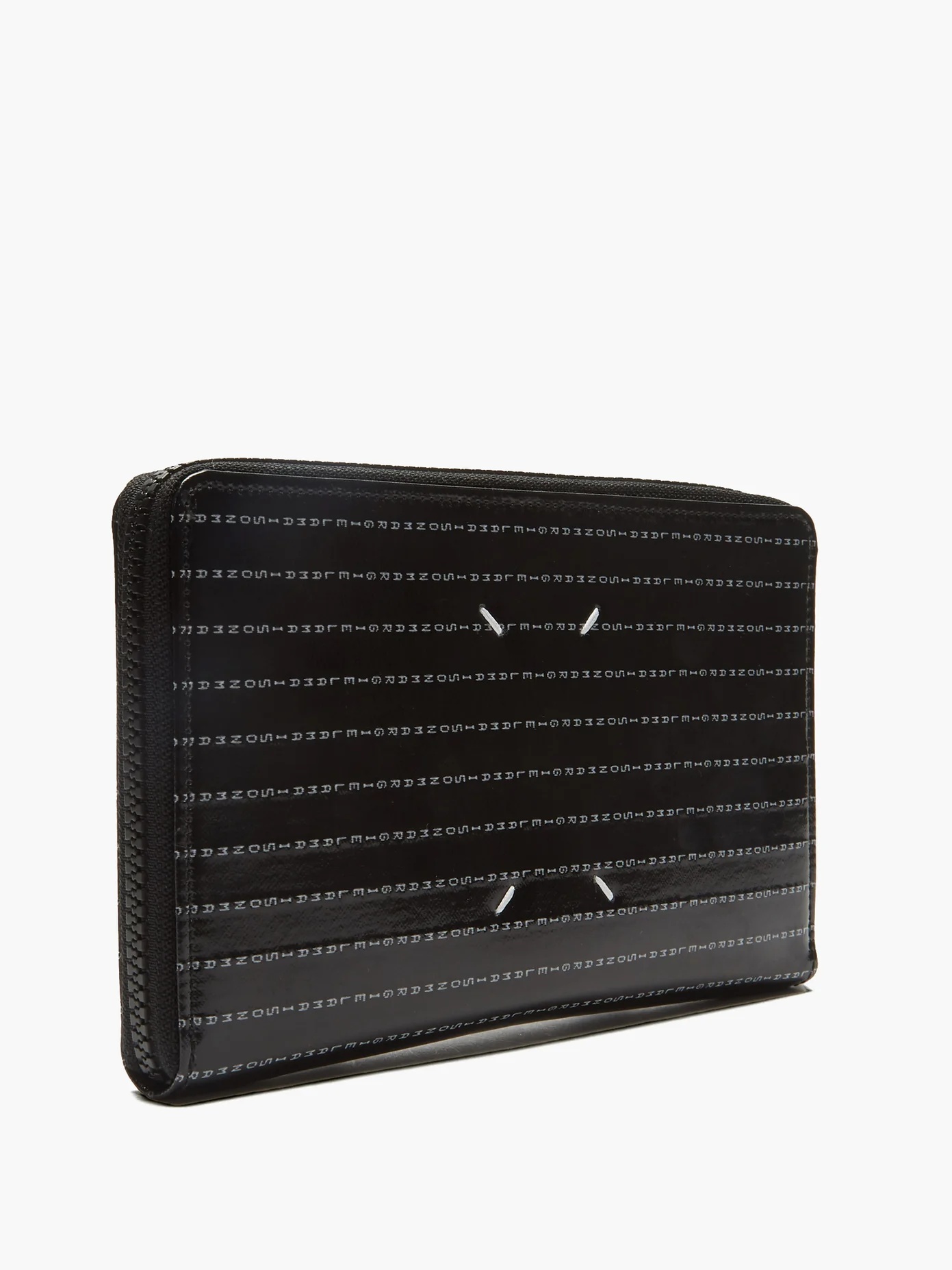 Logo-print ziparound PVC and leather wallet - 3