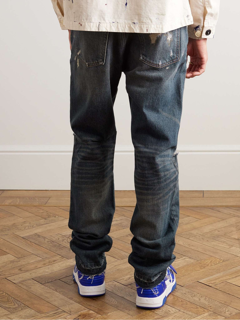 Starr 5001 Straight-Leg Paint-Splattered Distressed Jeans 4