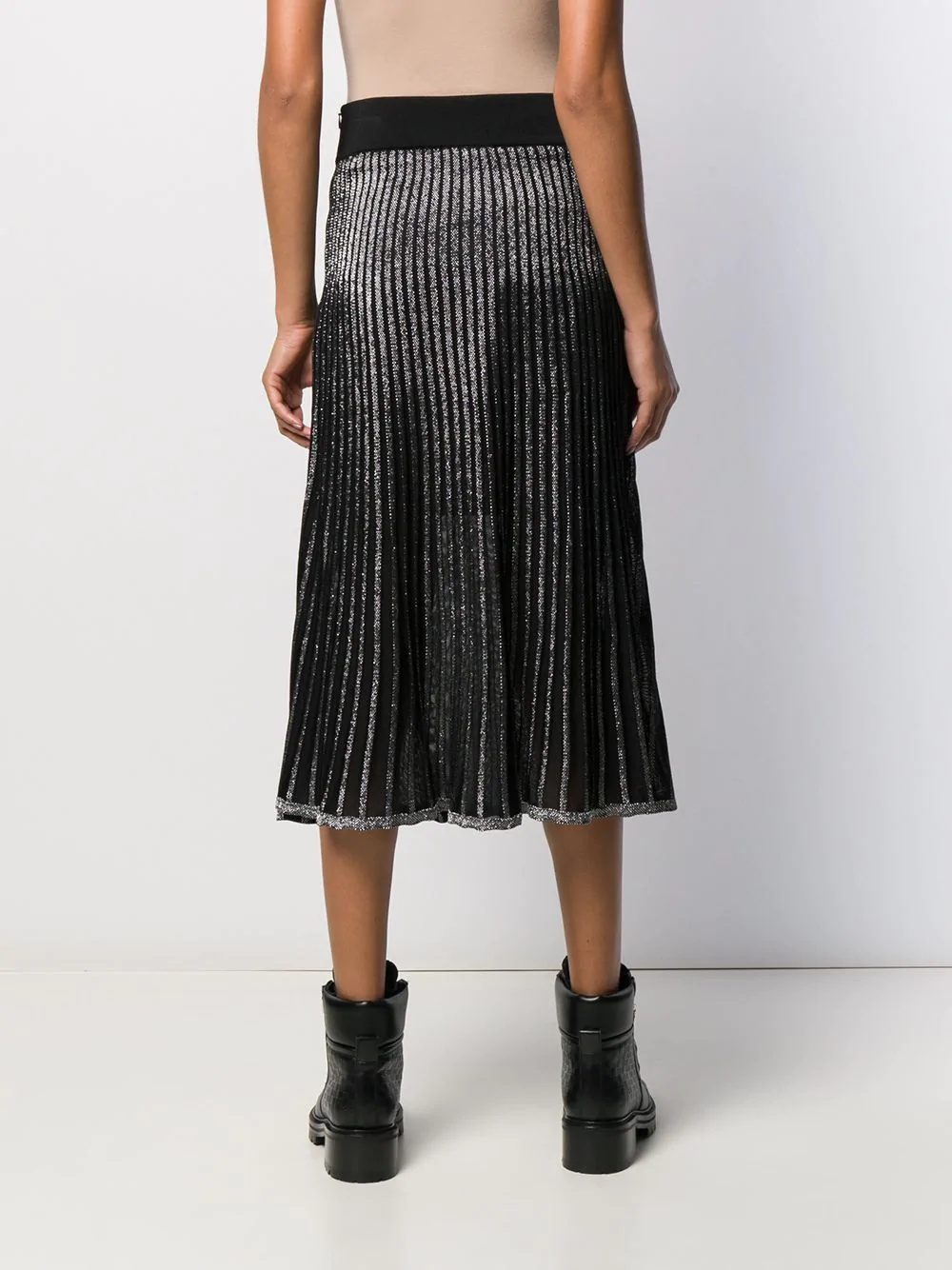 two-toned pleated skirt - 4