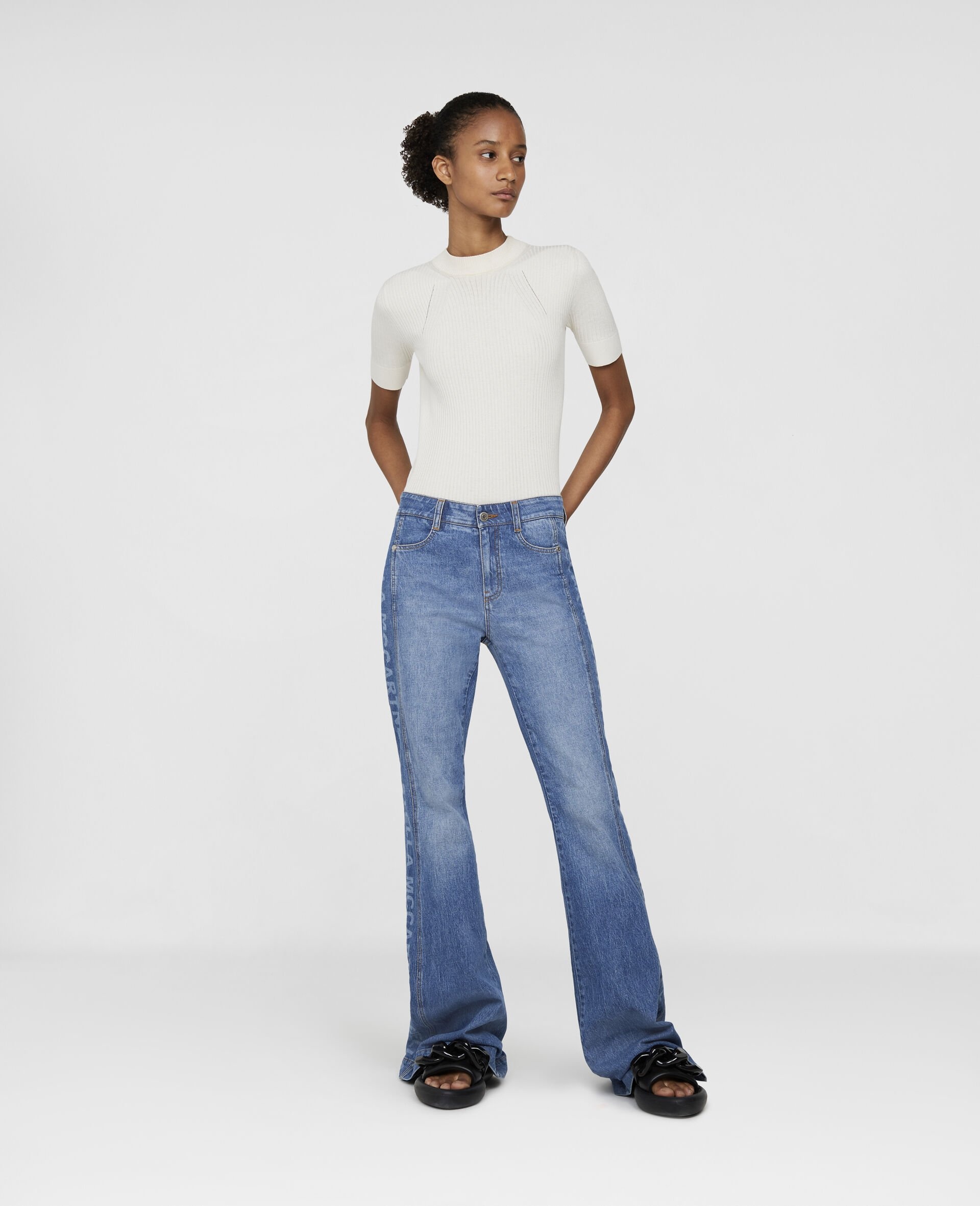 Logo Flared Denim Jeans - 2