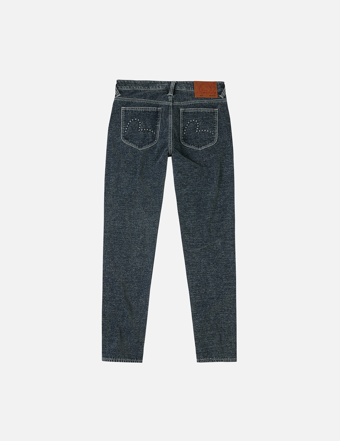 Washed Emboss Rivet Seagull Carrot Fit Jeans #2017 - 3