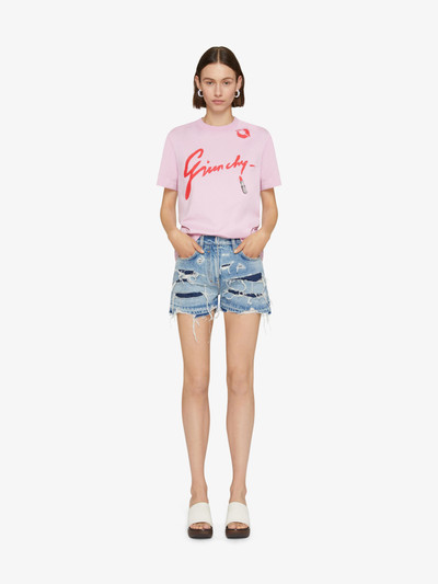 Givenchy MINI SHORTS IN DESTROYED DENIM outlook
