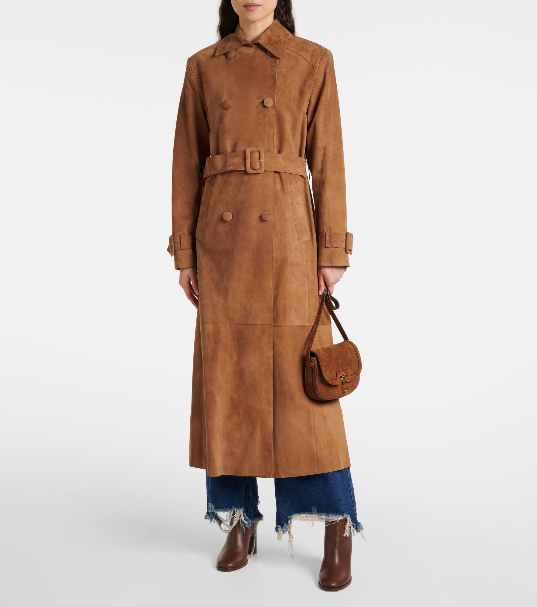 Tate suede trench coat - 6
