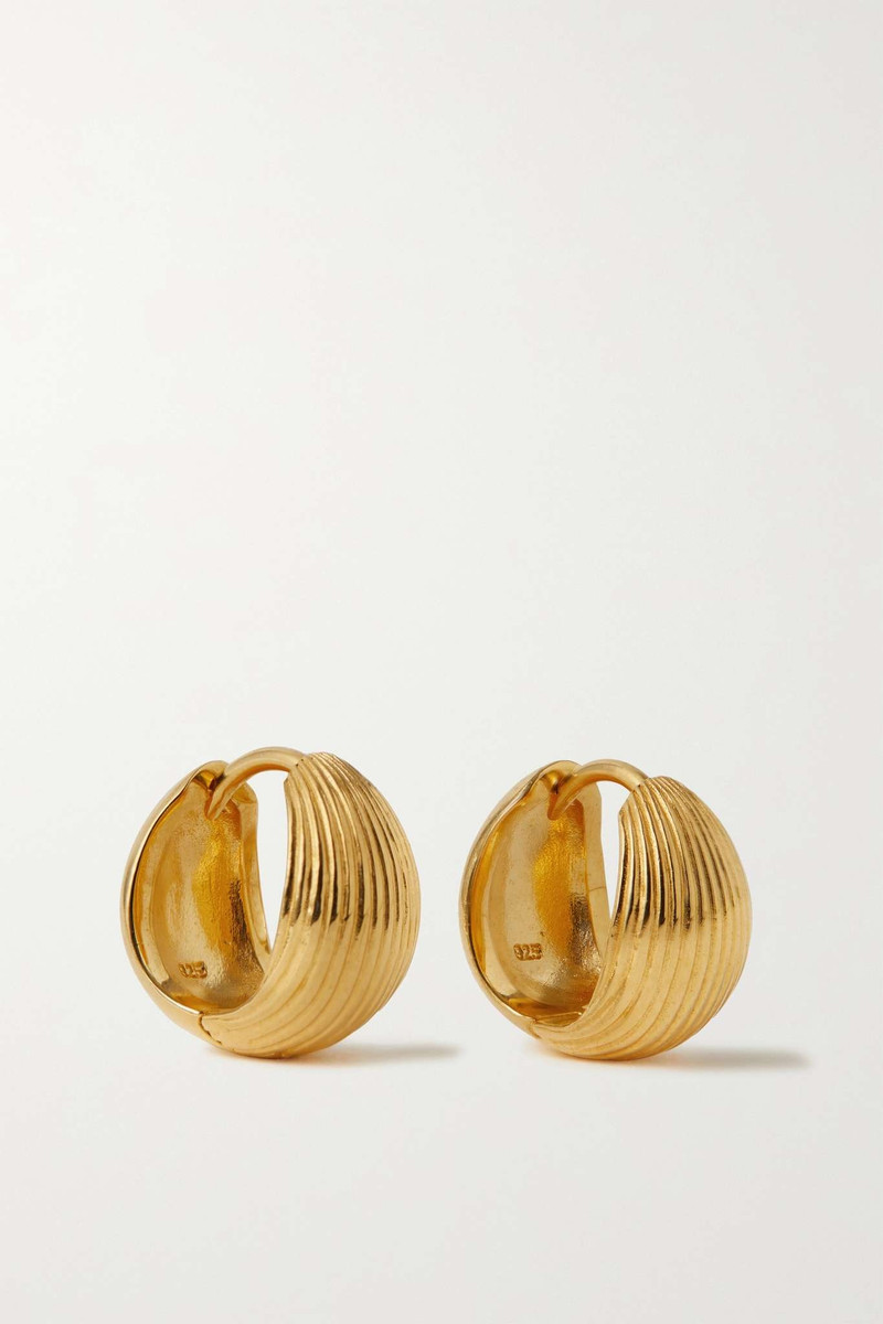 Reversible gold-tone hoop earrings 1
