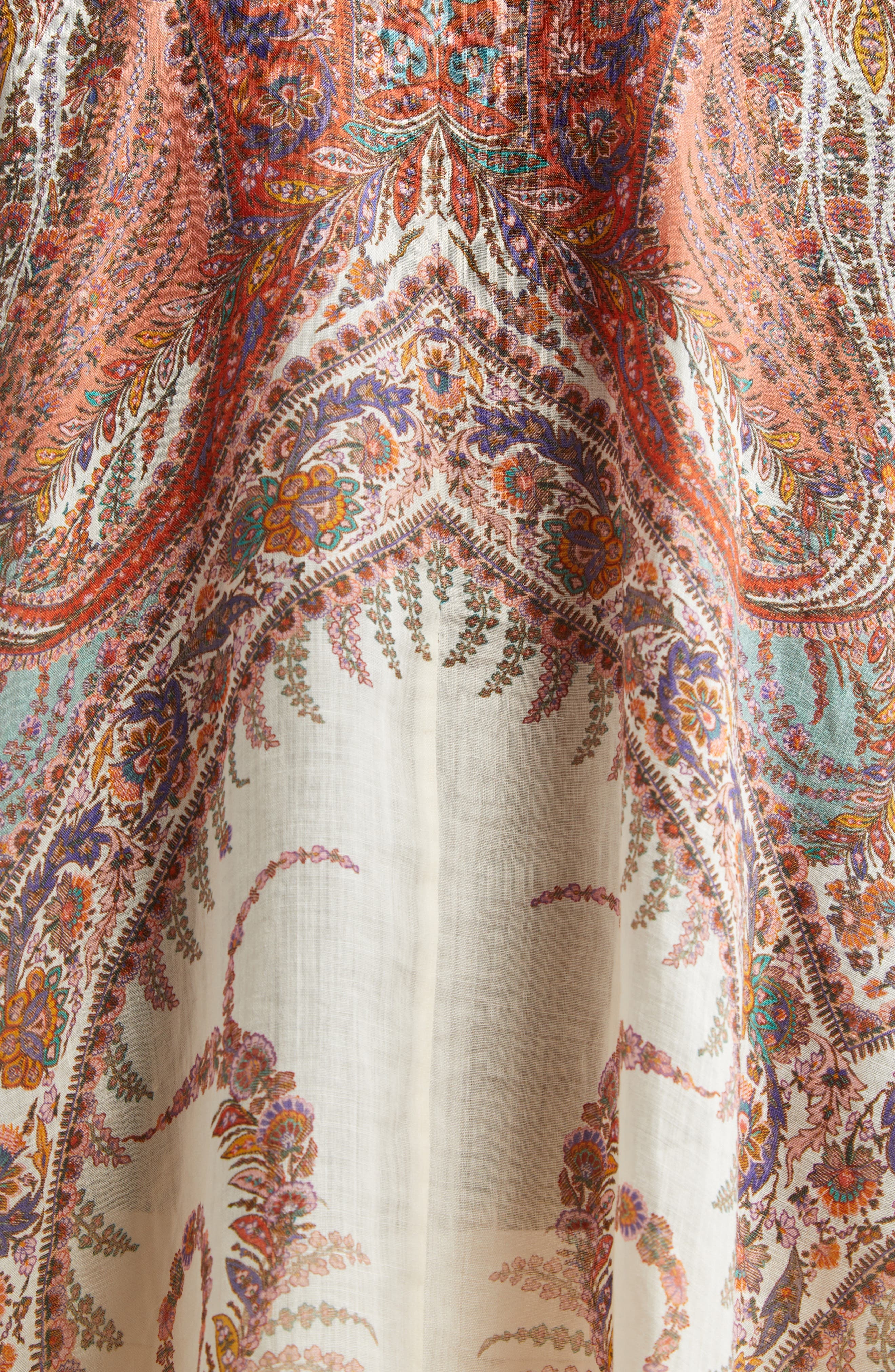 Zimmermann Rhiannon Paisley Tie Neck Top in Cream Paisley at Nordstrom - 8