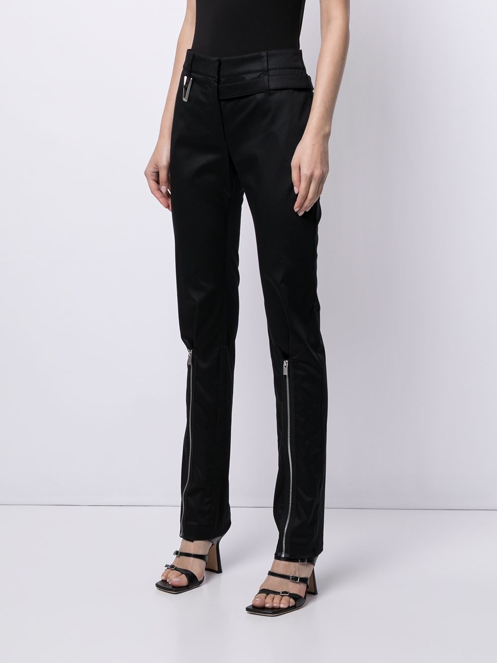 Punk zip-detail slim trousers - 3