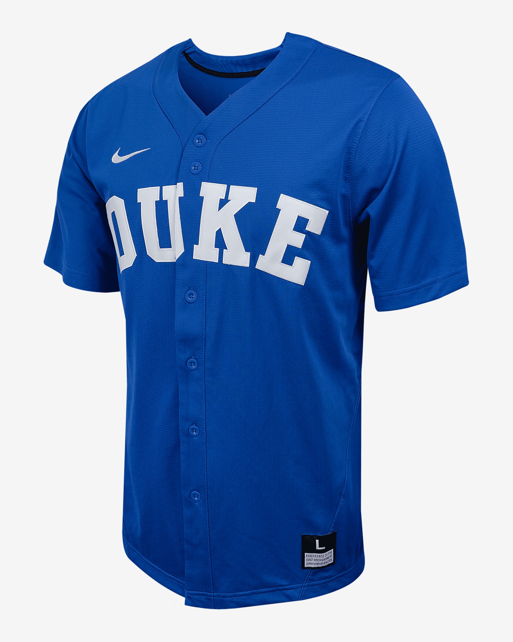 Duke Nike Men's College Full-Button Baseball Jersey - 1