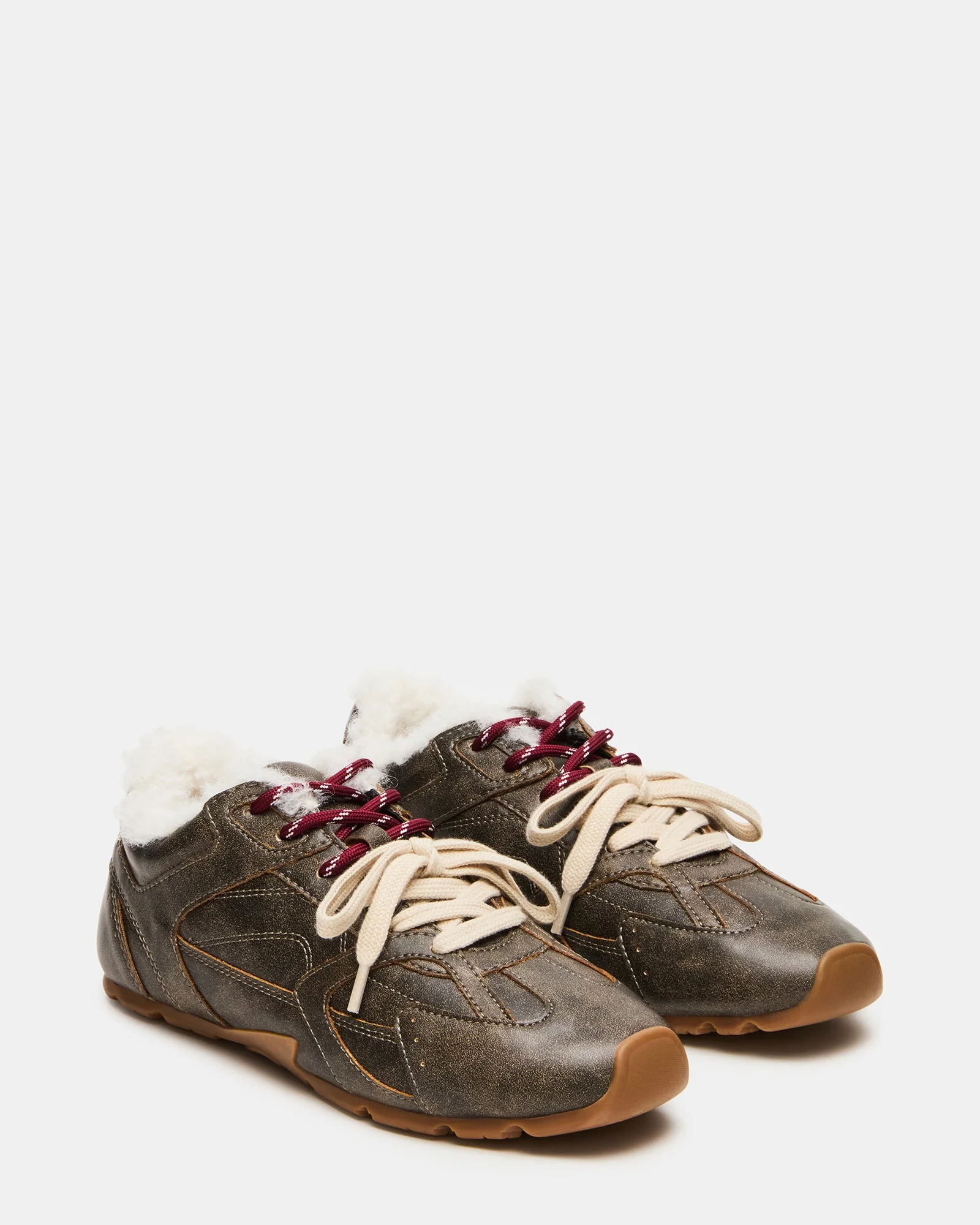 AZIEL FAUX FUR BROWN DISTRESSED - 1