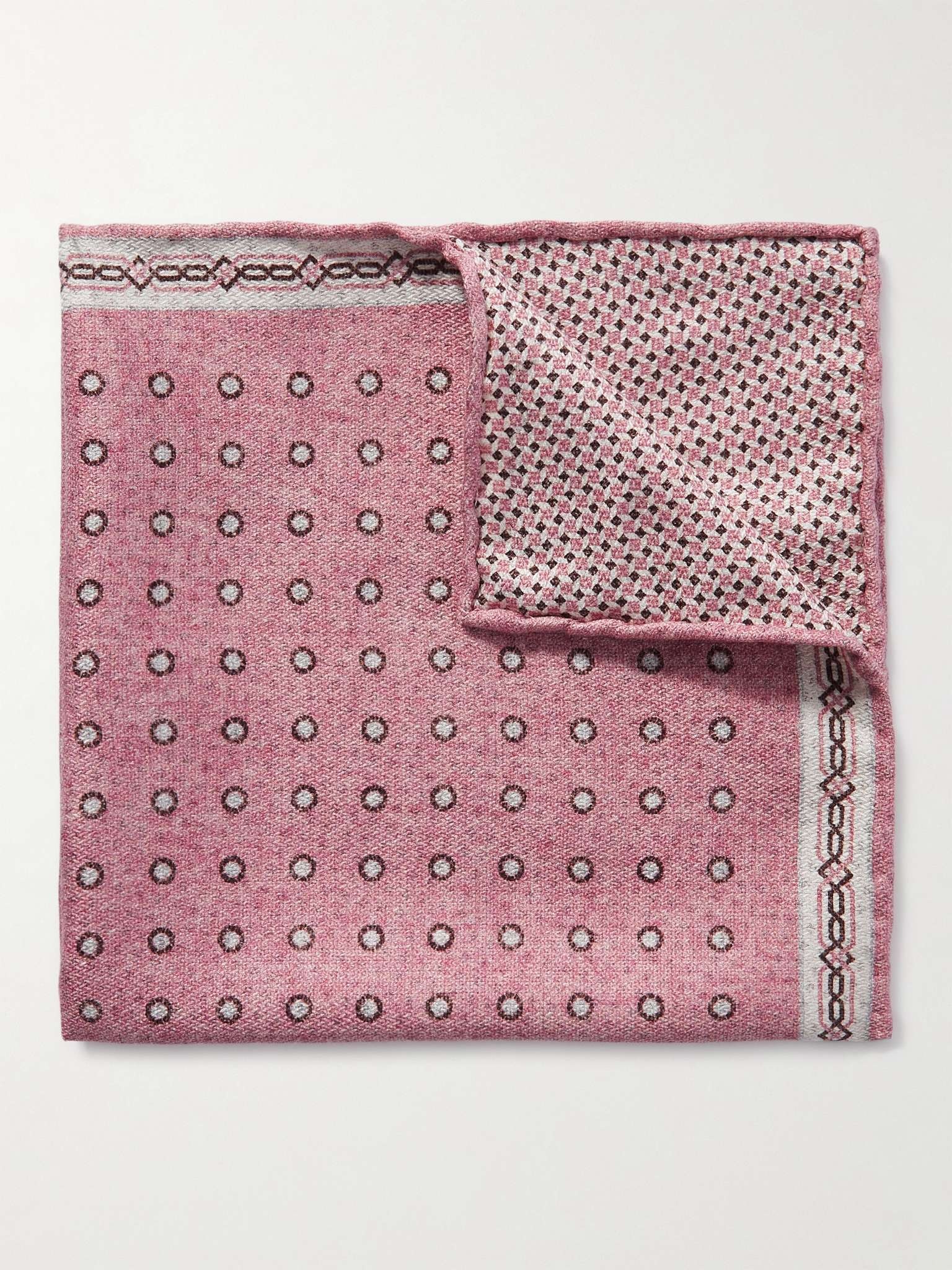 Reversible Printed Silk-Twill Pocket Square - 1