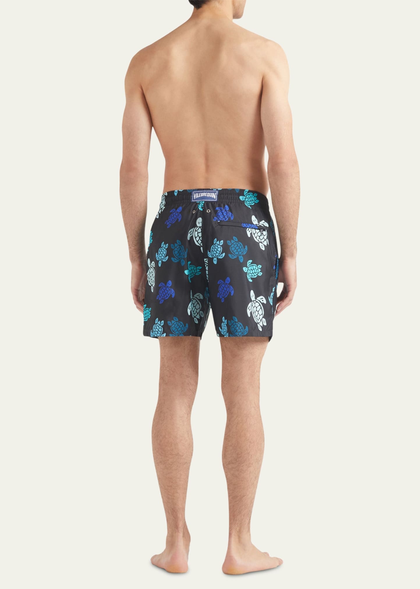 Men's Multicolor Turtle-Print Swim Shorts - 3