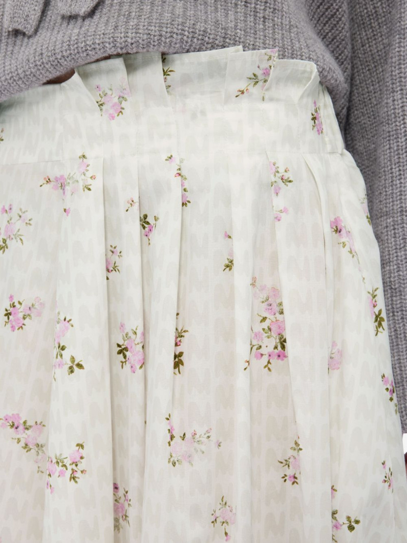 floral-print midi pleated skirt 5