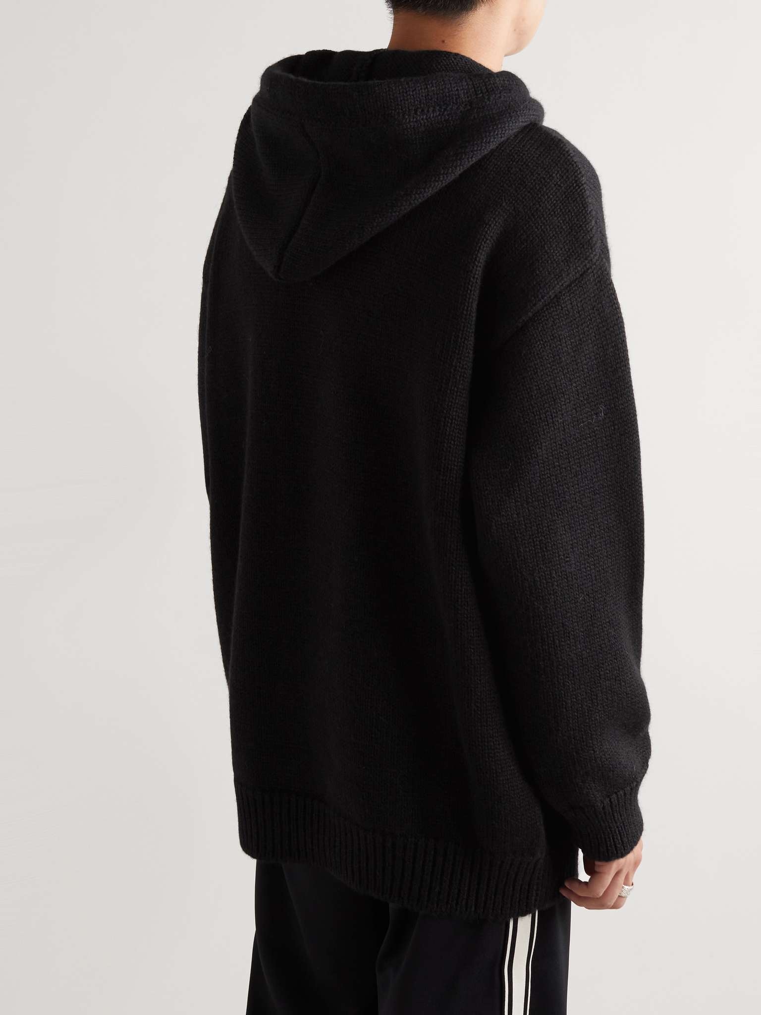 Embroidered Embellished Wool and Alpaca-Blend Hoodie - 4