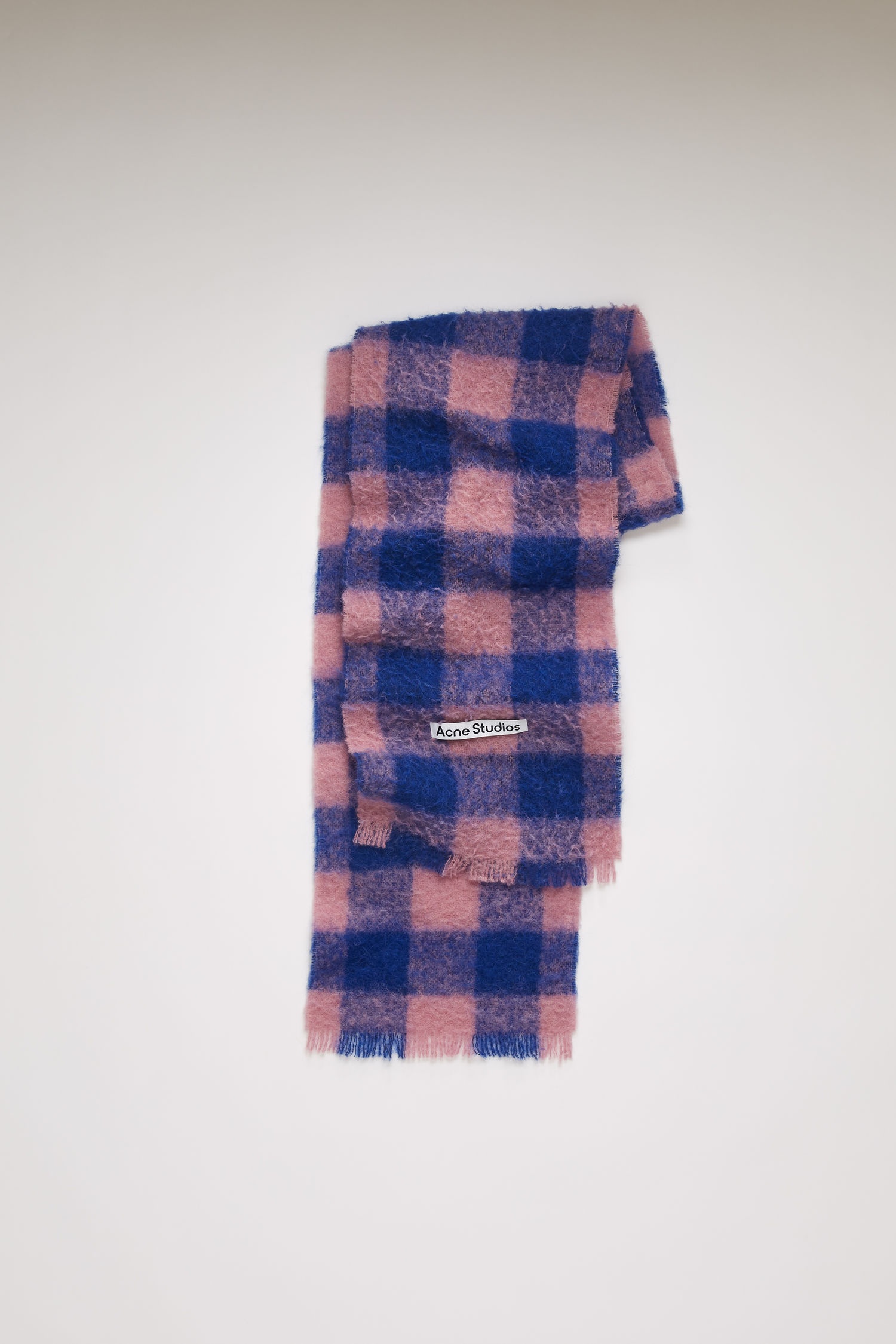 Checked scarf blue/pink - 1