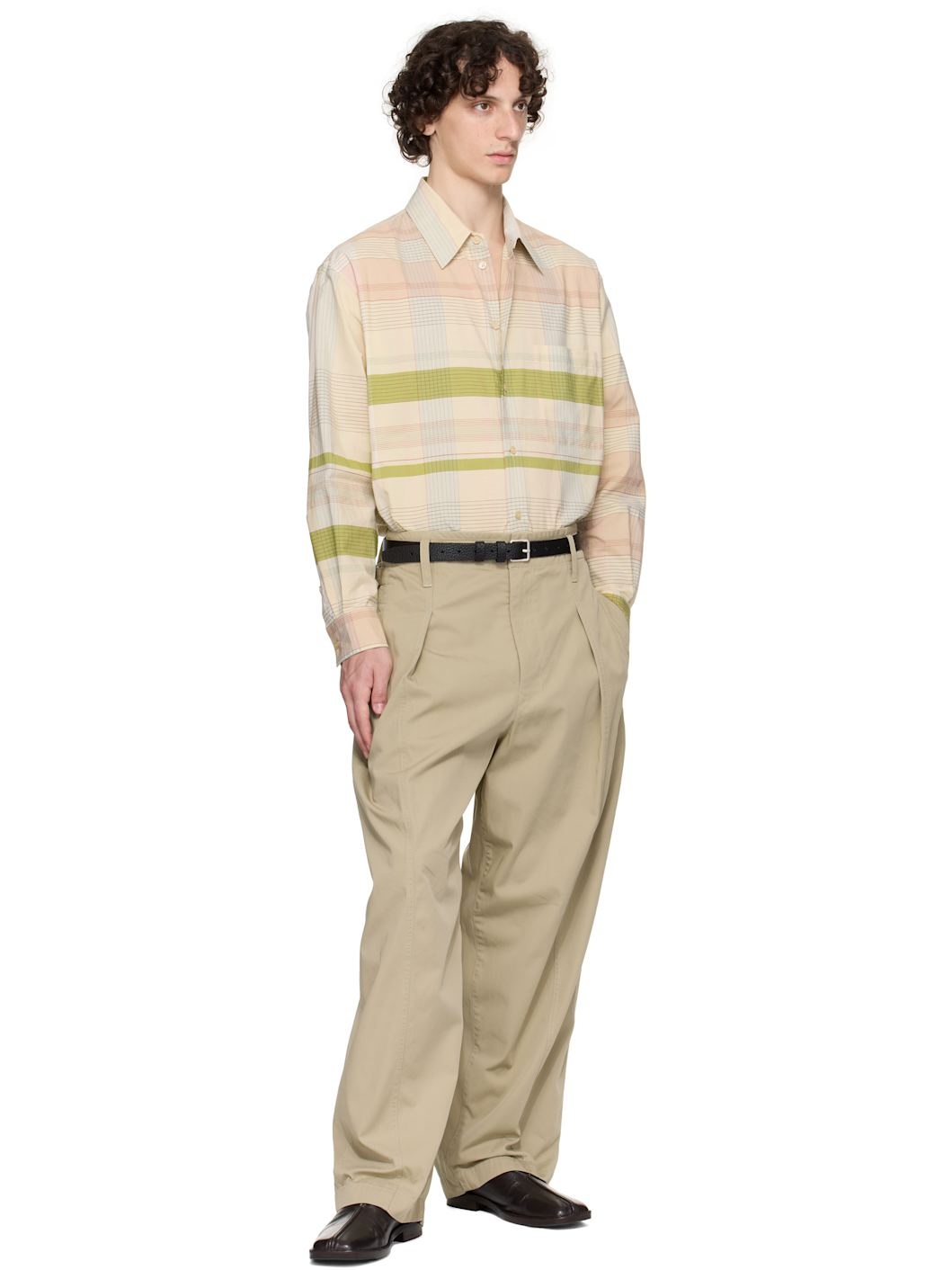 Beige Relaxed Shirt - 5