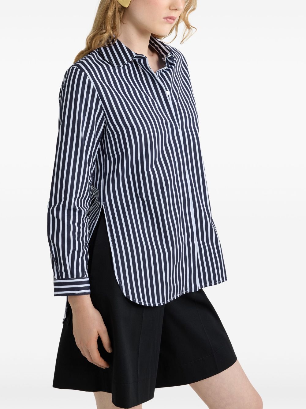 striped poplin shirt - 4