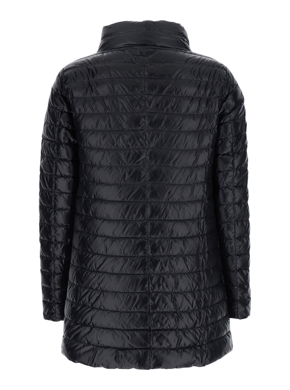 Herno Women Black Down Jacket With Snap Buttoned High Neck In Tech Fabric Woman - 2
