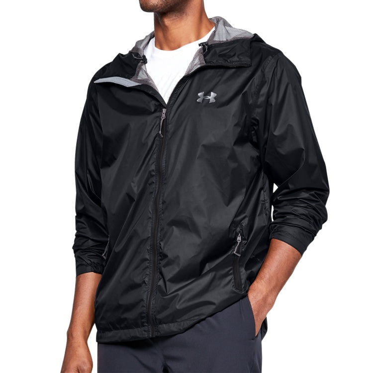 Men's Under Armour Forefront Rain Training Sports Jacket Black 1321439-001 - 3