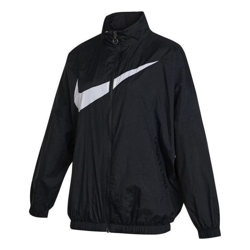 (WMNS) Nike Sportswear Essential Woven Jacket 'Black' DX5865-010 - 1