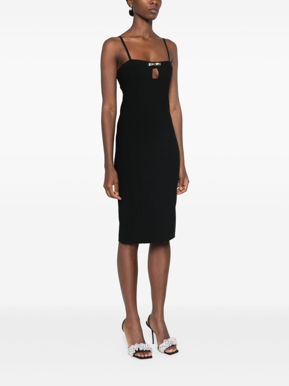 bow-embellished midi dress - 3