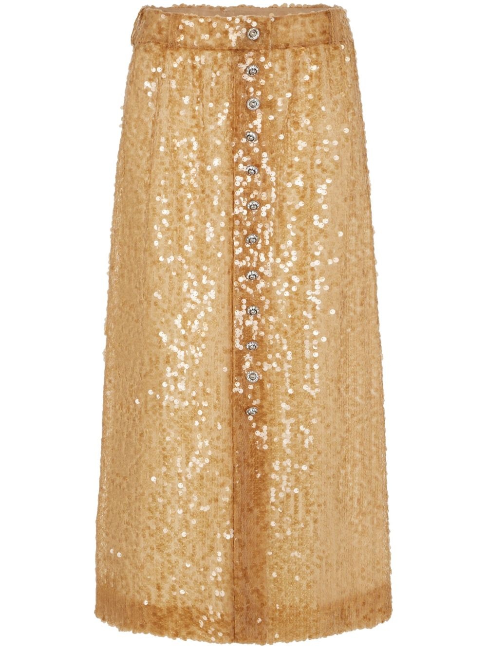 sequin-embroidered skirt - 1