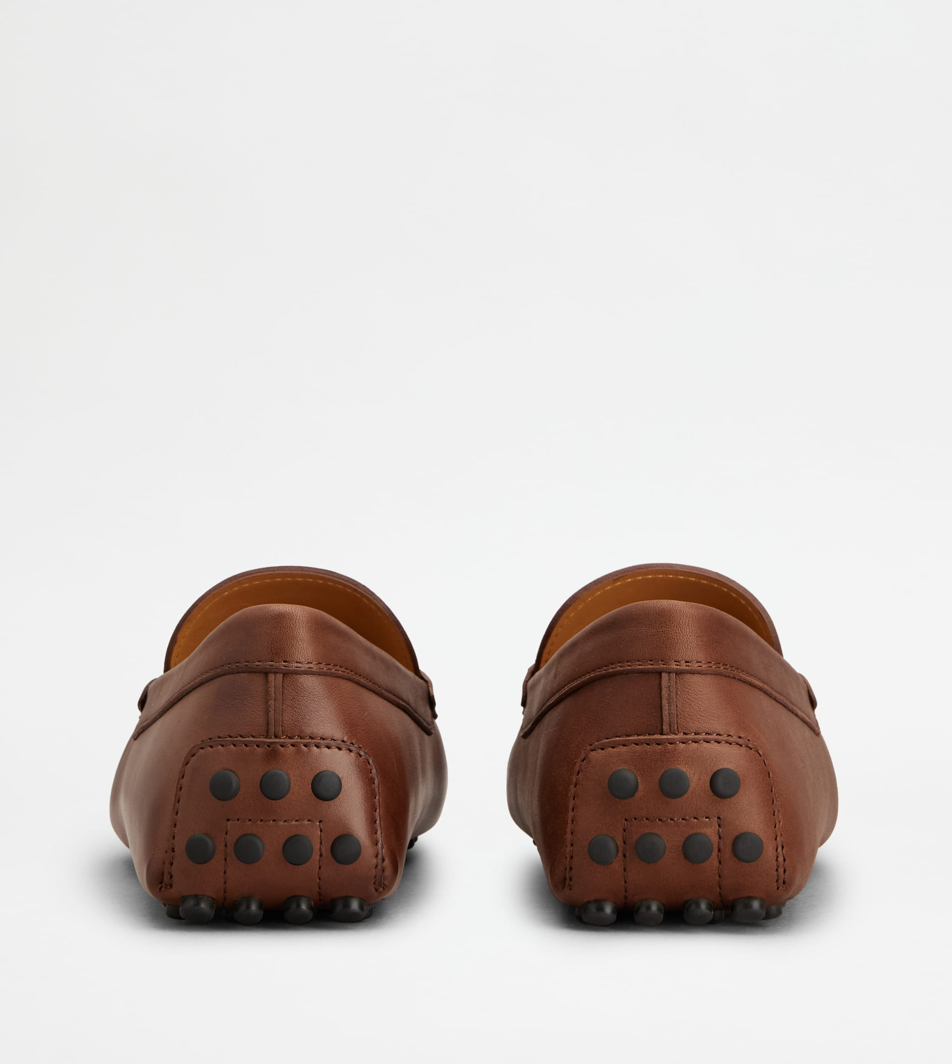 GOMMINO DRIVING SHOES IN LEATHER - BROWN - 3